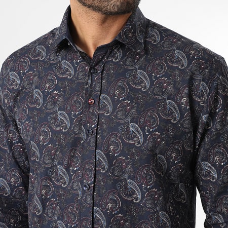 Classic Series - Chemise Manches Longues 001 Bleu Marine Bandana