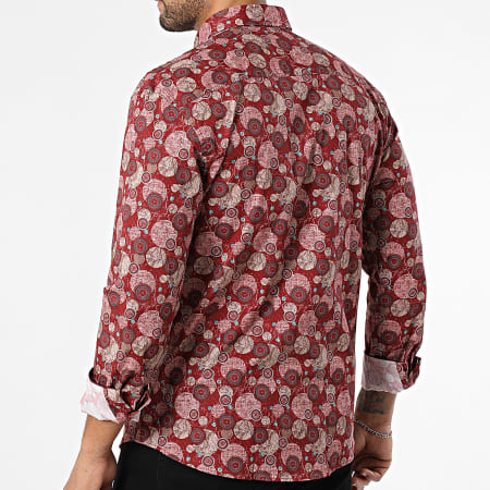Classic Series - Chemise Manches Longues 001 Bordeaux Beige