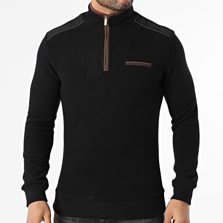 Classic Series - Pull Col Zippé K33 Noir