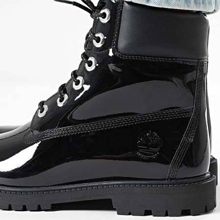 Timberland - Stivali Donna Premium 6 In Lace Waterproof A43F8 Nero Pelle Lucida