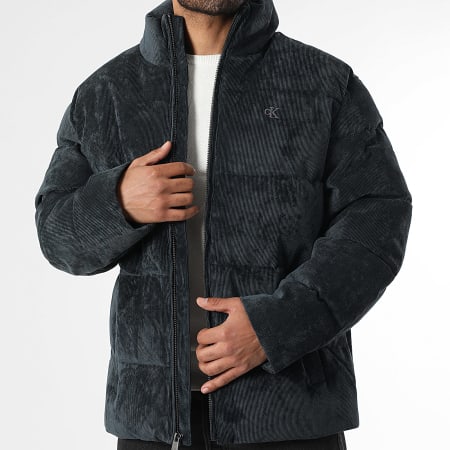 Calvin Klein - Doudoune Velours Côtelé RD501G Bleu Marine