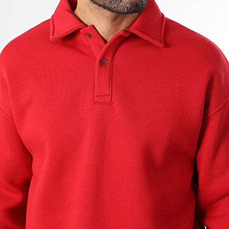 Classic Series - Sudadera de Cuello Botonero 710 Rojo
