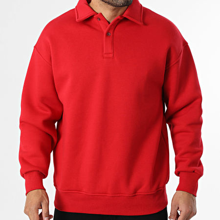 Classic Series - Sudadera de Cuello Botonero 710 Rojo