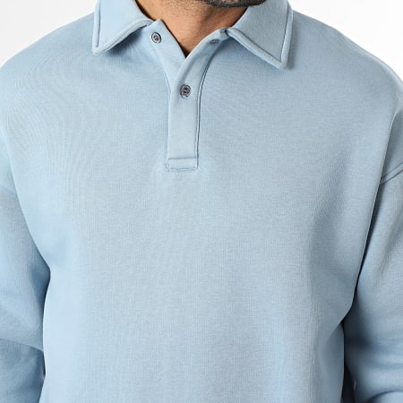 Classic Series - Sudadera con cuello de botones 710 Azul Claro