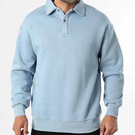 Classic Series - Sudadera con cuello de botones 710 Azul Claro