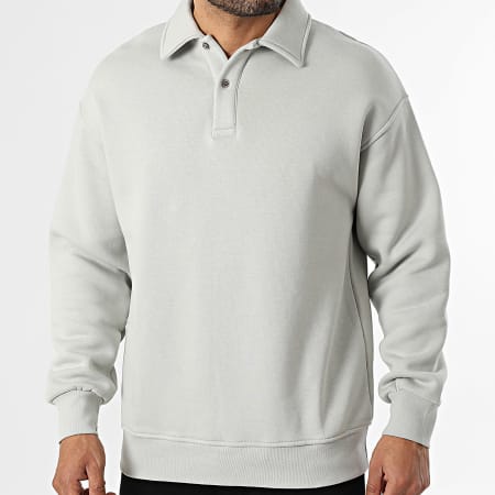 Classic Series - Sweat Col Boutonné 710 Gris