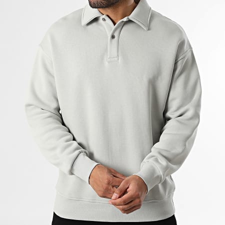 Classic Series - Sweat Col Boutonné 710 Gris
