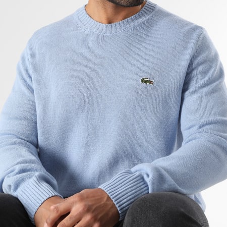 Lacoste - Pull Classic Fit Logo Brodé Crocodile Bleu Clair