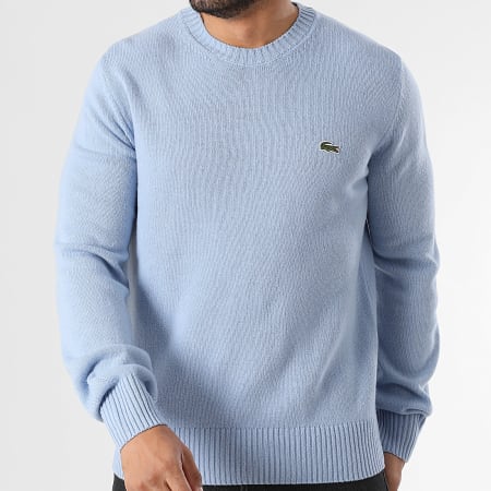 Lacoste - Pull Classic Fit Logo Brodé Crocodile Bleu Clair