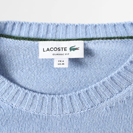 Lacoste - Pull Classic Fit Logo Brodé Crocodile Bleu Clair