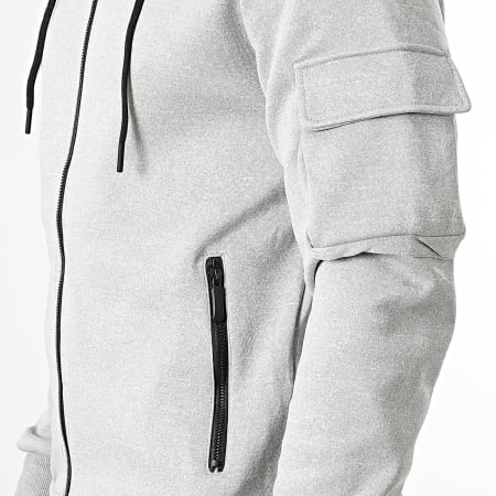 MTX - Ensemble Veste Capuche Zippée Et Pantalon Cargo 086 Gris Chiné