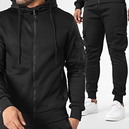 MTX - Ensemble Veste Capuche Zippée Et Pantalon Cargo 086 Noir