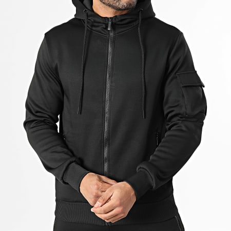 MTX - Ensemble Veste Capuche Zippée Et Pantalon Cargo 086 Noir