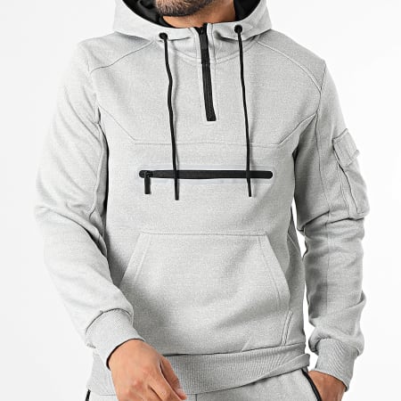 MTX - Ensemble Sweat Capuche Et Pantalon Cargo 081 Gris Chiné