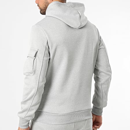 MTX - Ensemble Sweat Capuche Et Pantalon Cargo 081 Gris Chiné