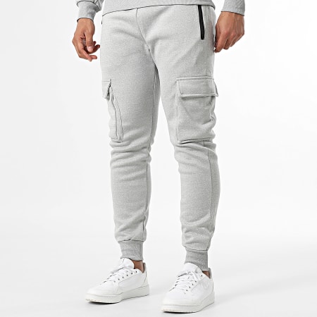 MTX - Ensemble Sweat Capuche Et Pantalon Cargo 081 Gris Chiné