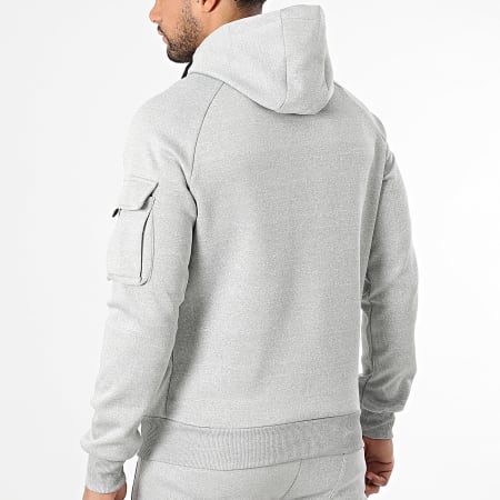 MTX - Ensemble Veste Capuche Zippée Et Pantalon Cargo 080 Gris Chiné