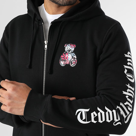 Teddy Yacht Club - Essentials Art Series Sudadera rosa con capucha y cremallera Negro