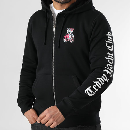 Teddy Yacht Club - Essentials Art Series Sudadera rosa con capucha y cremallera Negro