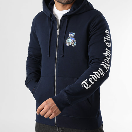 Teddy Yacht Club - Sudadera con cremallera Essentials Art Series Azul Marino