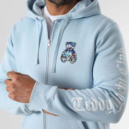 Teddy Yacht Club - Sweat Zippé Capuche Essentials Art Series Blue Bleu Ciel