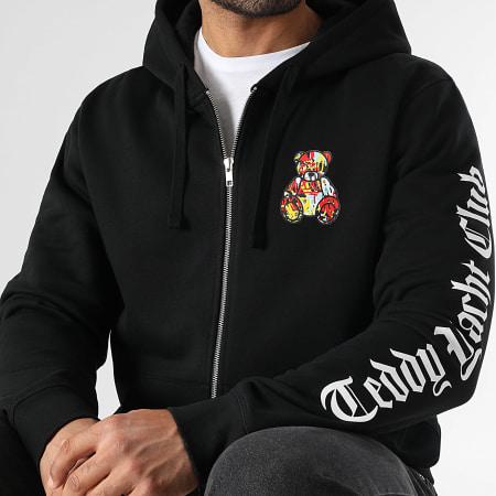 Teddy Yacht Club - Sudadera con capucha y cremallera Essentials Art Series Negro