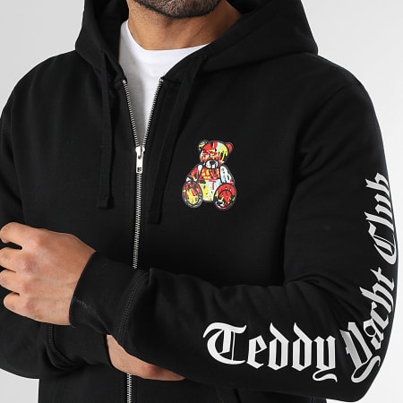 Teddy Yacht Club - Sudadera con capucha y cremallera Essentials Art Series Negro