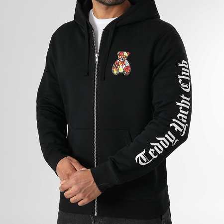 Teddy Yacht Club - Sudadera con capucha y cremallera Essentials Art Series Negro