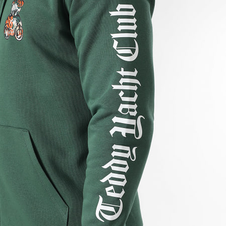 Teddy Yacht Club - Sudadera con capucha y cremallera Essentials Art Series Naranja Verde