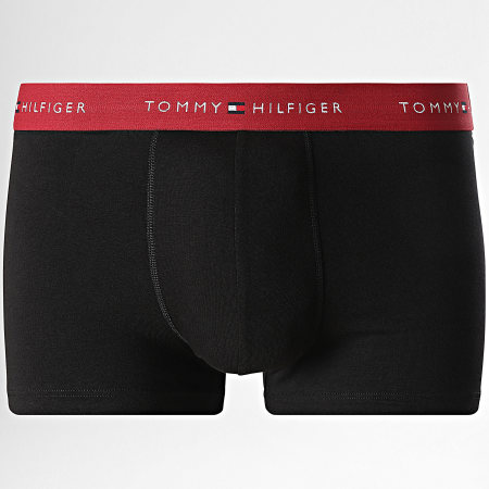 Tommy Hilfiger - Lot De 3 Boxers 2763 Noir Bordeaux Vert Bleu