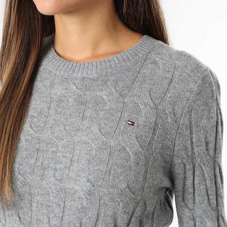 Tommy Hilfiger - Pull Femme Soft Wool Cable 3586 Gris