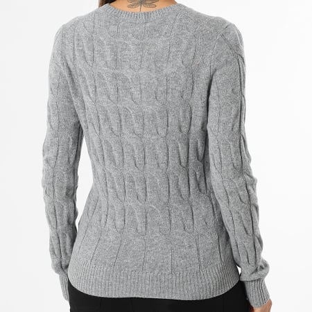 Tommy Hilfiger - Pull Femme Soft Wool Cable 3586 Gris
