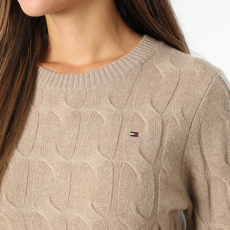 Tommy Hilfiger - Pull Femme Soft Wool Cable 3586 Beige