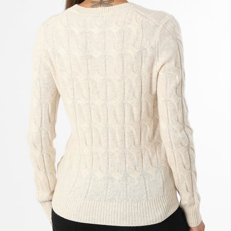 Tommy Hilfiger - Pull Femme Soft Wool Cable 3586 Beige Clair