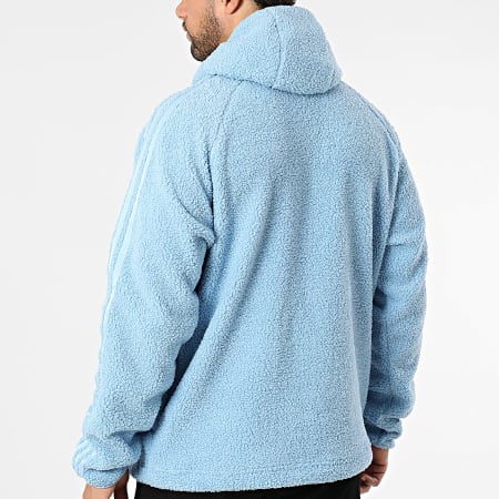 Adidas Sportswear - Sweat Capuche Zippée Sherpa Borg KR5169 Bleu Clair