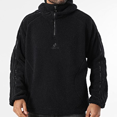 Adidas Originals Zipped Sherpa Borg Hooded Sweatshirt KR5187