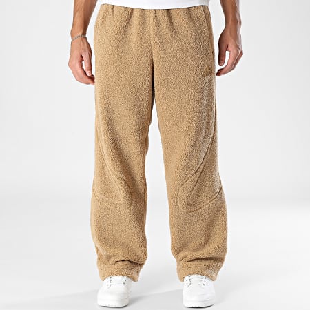 Adidas Sportswear - Pantalon Jogging Sherpa A Bandes Borg KR7611 Camel