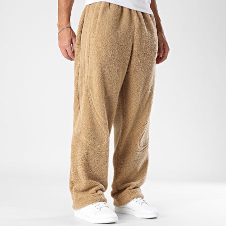 Adidas Sportswear - Pantalon Jogging Sherpa A Bandes Borg KR7611 Camel