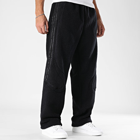 Adidas Sportswear - Pantalon Jogging Sherpa A Bandes Borg KR7612 Noir