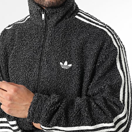 Adidas Originals - Veste Zippée Sherpa A Bandes Boucle KS5274 Noir
