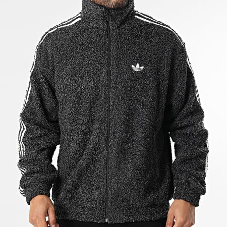 Adidas Originals - Veste Zippée Sherpa A Bandes Boucle KS5274 Noir