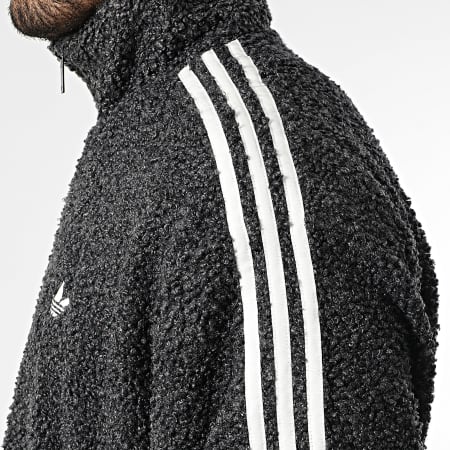 Adidas Originals - Zippered Sherpa Jacket With Stripes KS5274