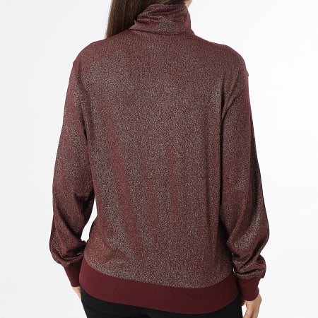 Adidas Originals - Veste Zippée A Bandes Femme Lurex KS7788 Bordeaux Doré