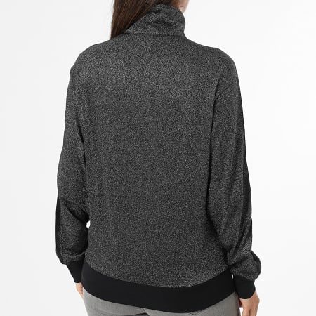 Adidas Originals - Chaqueta Zippée A Bandas Mujer Lurex KS7789 Negro Plateado