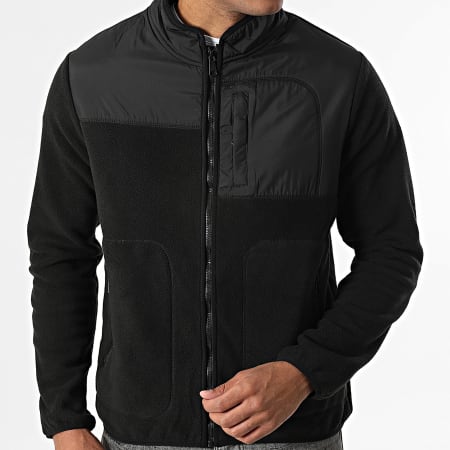 Frilivin - Fleece Jass Met Rits N69 Zwart