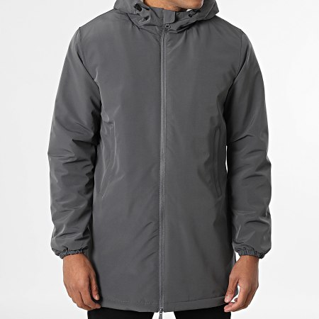 Frilivin - Parka Capuche Longue D31 Gris Anthracite