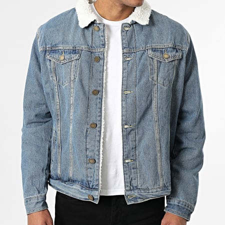 MTX - Veste Jean Col Mouton 172 Bleu Denim
