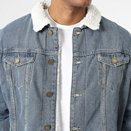 MTX - Veste Jean Col Mouton 172 Bleu Denim