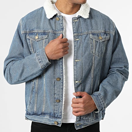 MTX - Veste Jean Col Mouton 172 Bleu Denim
