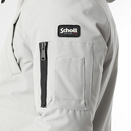 Schott NYC - Parka Capuche Fourrure Keyburn Gris